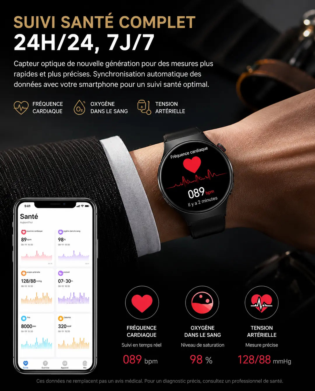 NovaWatch X : SIM, Caméra & Suivi Santé — Tout à Votre Poignet