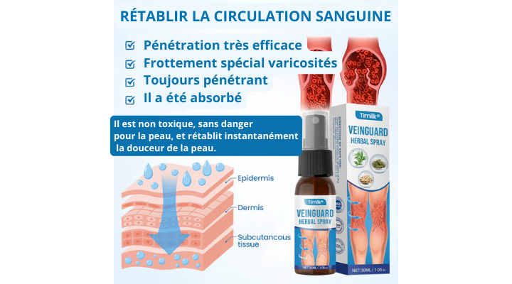🎁𝟏 𝐀𝐜𝐡𝐞𝐭𝐞́𝐬 𝟏 𝐎𝐟𝐟𝐞𝐫𝐭𝐞 | Spray à base de plantes Timilk® VeinGuard - BN