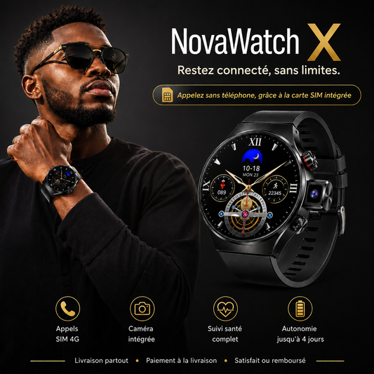 NovaWatch X : SIM, Caméra & Suivi Santé — Tout à Votre Poignet