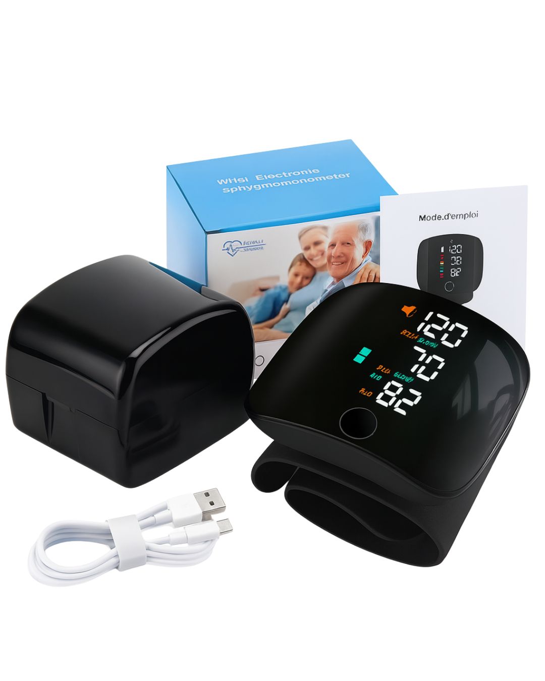 🩺 Tensiomètre de Poignet Rechargeable – Suivi Facile de votre Tension-BF